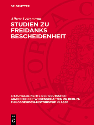 cover image of Studien zu Freidanks Bescheidenheit